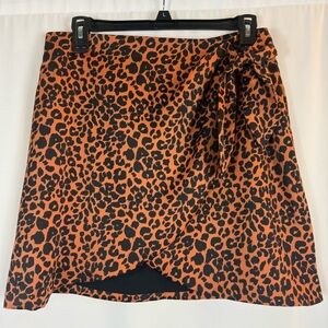 Gianni Bini Animal Print Wrap Skirt Size:6